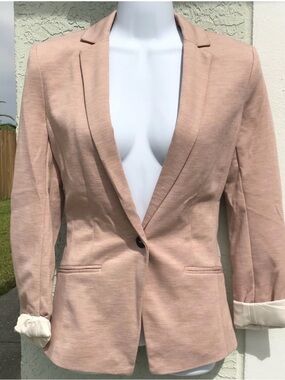 H&M Blush Pink Single-Button Blazer